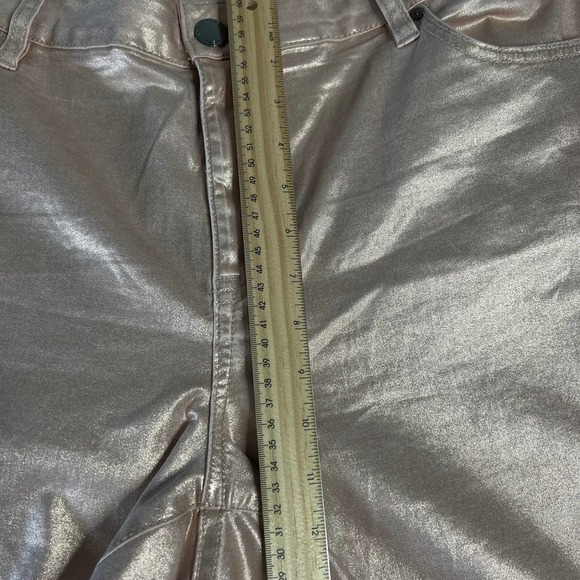 LANE BRYANT ROSE GOLD PINK HIGH RISE SKINNY PLUS SIZE CAPRIS PANTS WOMENS SZ 20 - Picture 8 of 12